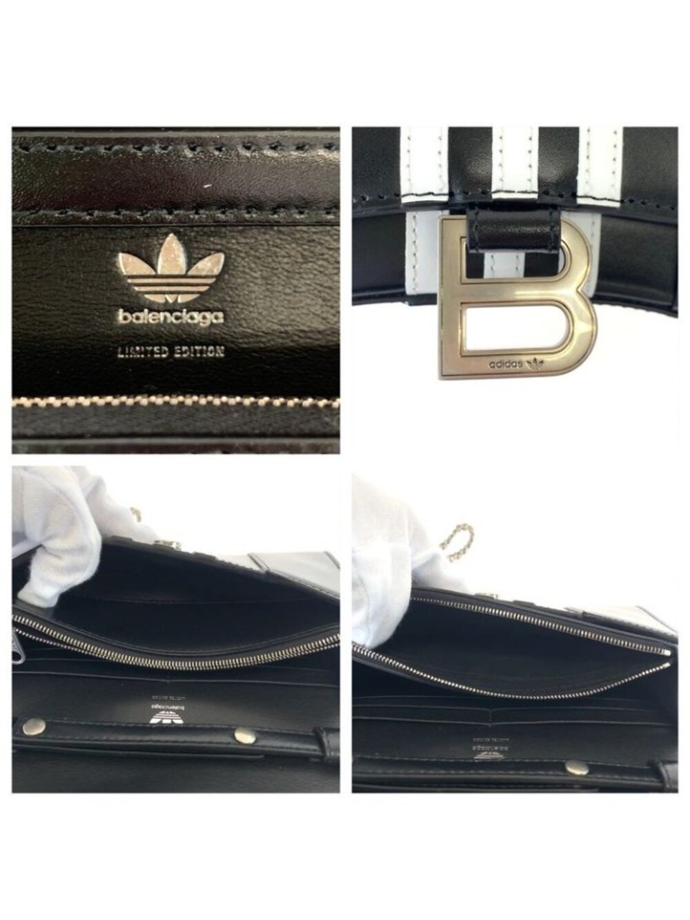 Balenciaga Adidas Collaboration Hourglass Leather Shoulder Bag - Picture 9 of 9